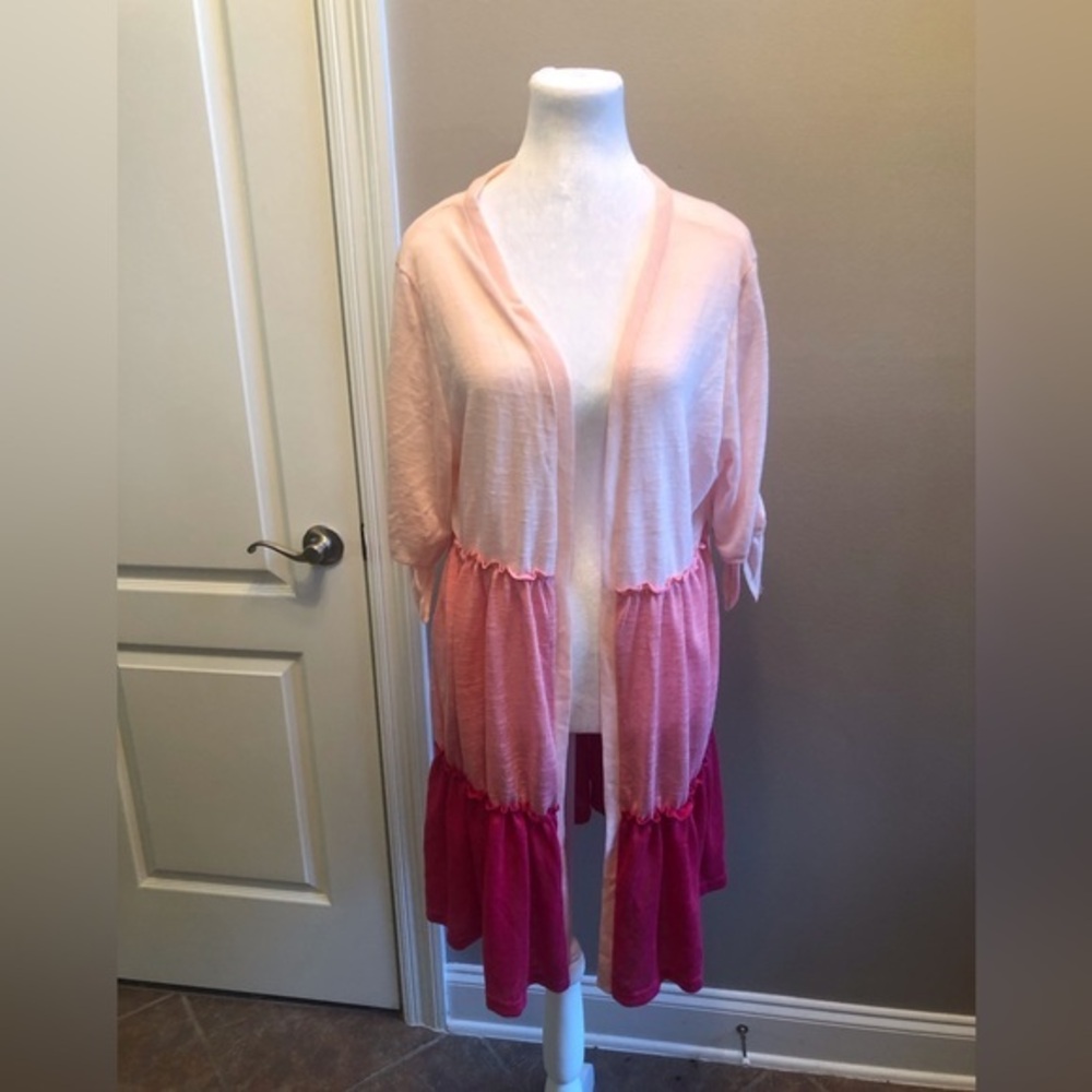 Pink Ombré Open Cardigan from Tees2urdoor.com size L/XL